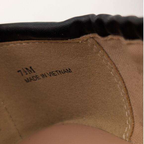 Linea Paolo Floral Ballet Flats Slip-On Women's Leather Black Size US7.5M EU38 - Picture 8 of 11